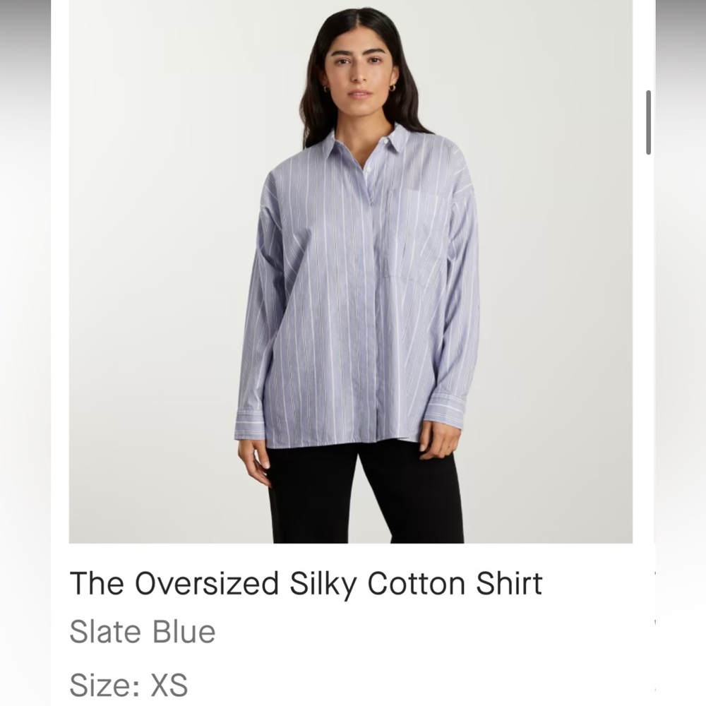 Everlane Oversized Silky Cotton Shirt